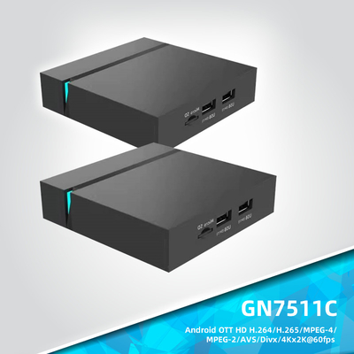 중국 GN7511C 4K 안드로이드 스마트 텔레비전 박스 S905Y4 DDR4 2GB MPEG-2 MPEG-4 H.264 H.265 협력 업체
