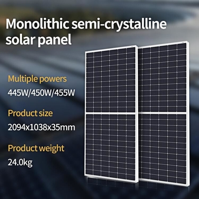 중국 330W - 460W 태양 에너지 저장 체계 절반 세포 단결정 실리콘 PV 단위 협력 업체