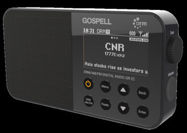 중국 GR-22 휴대용 DRM 라디오 수신기는 3&quot; LCD 자동 시간 갱신을 가진 AA 건전지를 수술합니다 협력 업체