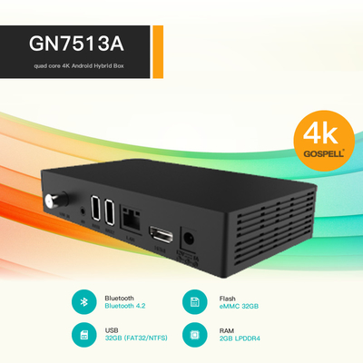 중국 스마트 텔레비전 박스 하이브리드 DVB S2 STB 쿼드 코어 4K 안드로이드 10.0 알륀너 H6 2GB RAM 32GB ROM 2.4G/5GHz 와이파이 박스 협력 업체